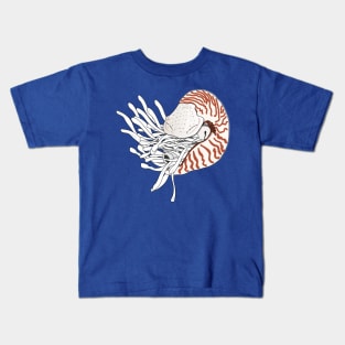 Nautilus nautile tentacles mollusc Kids T-Shirt